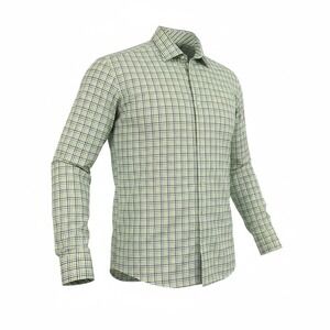 THOMAS DEAN Button Down Shirt Mens XXL Tall Green Plaid Cotton Long Sleeve